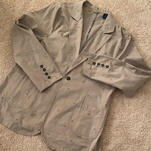 John Lennon Unlined Cotton Blazer Size XXL